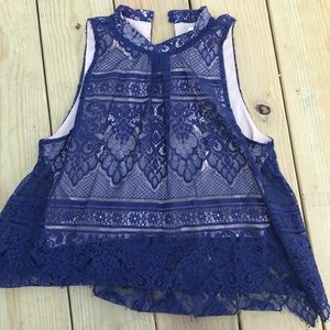 ❤️5/35$❤️ Love, Fire sexy lace mock neck tank top